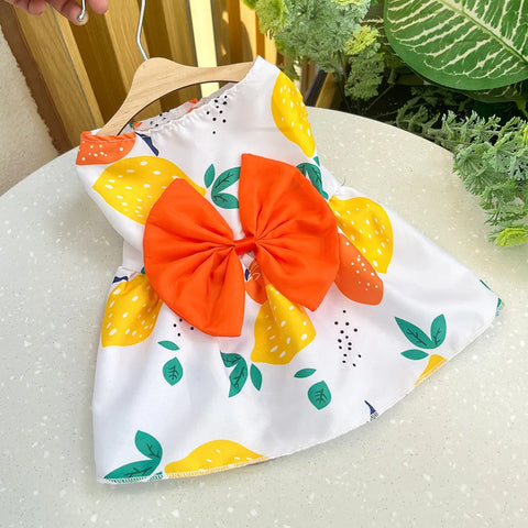 Cute Dog Princess Dress for Spring & Summer - Bow Lace Skirt for Small to Medium Pets