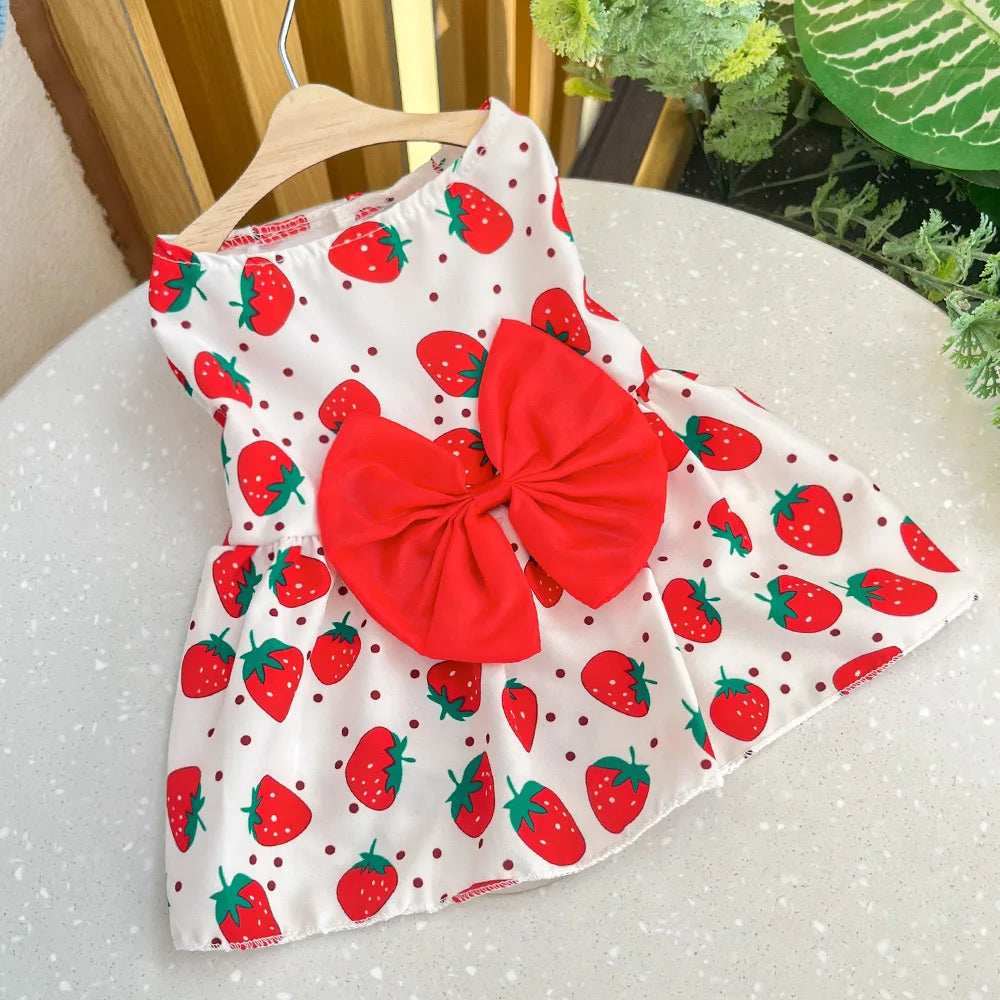 Cute Dog Princess Dress for Spring & Summer - Bow Lace Skirt for Small to Medium Pets