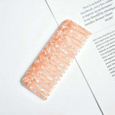 Colorful Wide Teeth Acetate Hair Combs - Anti-static Massage Hair Brush for Salon & Travel