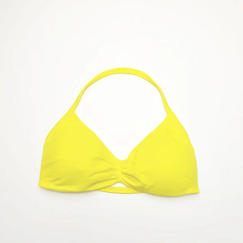 NCLAGEN Strappy Bra Gym Top for Women – High Support Seamless Halter Sports Bra with Pads