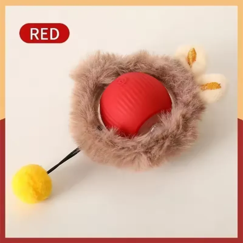 Interactive Cat Ball Toy - Automatic Rolling with Tail