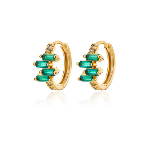 Zircon Round Star Earring for Women - Geometric Stainless Steel Heart Hoop Aesthetic Jewelry Gift