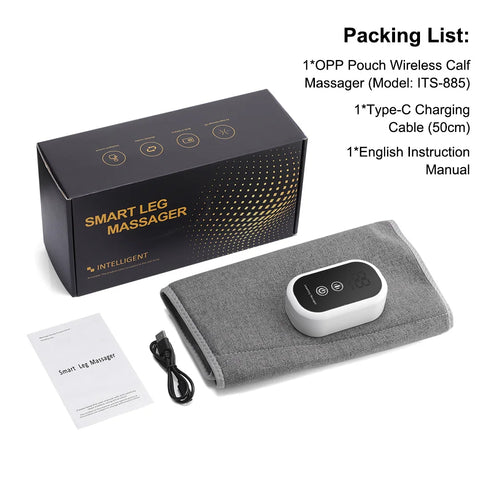 Wireless Rechargeable Electric Leg Massager - 3 Modes Air Compression Calf Massage