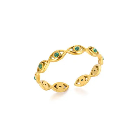 Minimalist Texture Stainless Steel Geometric Rings for Women - Gold Color Opening Couple Ring for Aesthetic Weddings and Christmas Jewelry