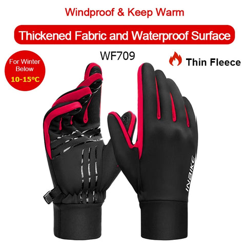 INBIKE Winter Cycling Gloves - Warm, Waterproof, Touchscreen Biking Gloves for Men & Women