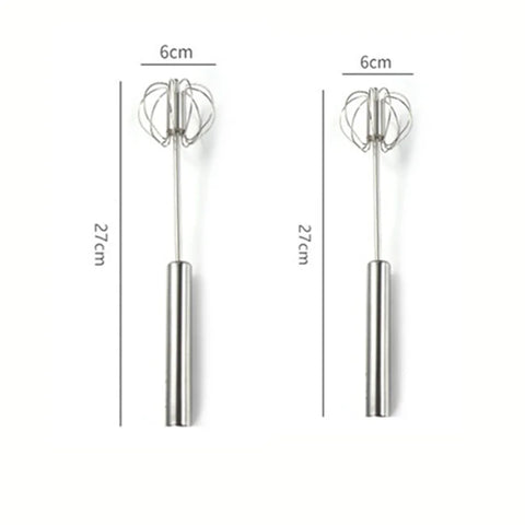 Semi-automatische eierklopper - Handmatige handmixer van roestvrij staal 304