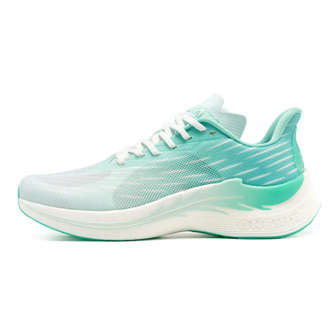 ONEMIX Ivory White Running Shoes for Men – Breathable Chunky Sneakers for Marathon and Walking