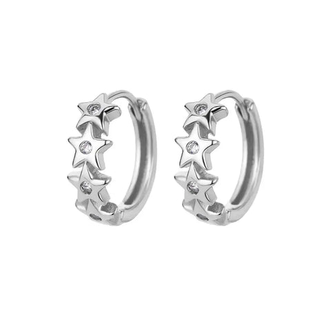 Zircon Starfish Stud Earrings for Women - Gold Stainless Steel Statement Jewelry Gift