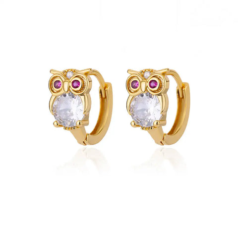 Fashion Rabbit Crystal Hoop Earrings for Women - Animal Jewelry Wedding Gift