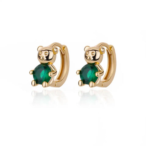 Fashion Rabbit Crystal Hoop Earrings for Women - Animal Jewelry Wedding Gift