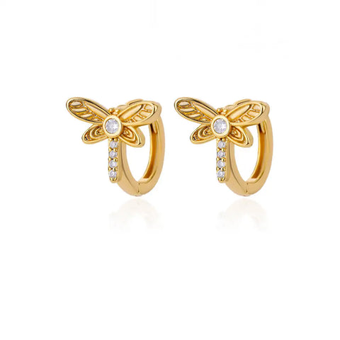 Fashion Rabbit Crystal Hoop Earrings for Women - Animal Jewelry Wedding Gift