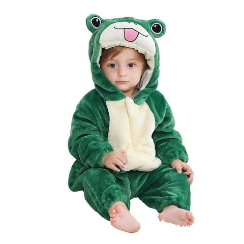 MICHLEY Winter Baby Rompers Hooded Flannel Cosplay