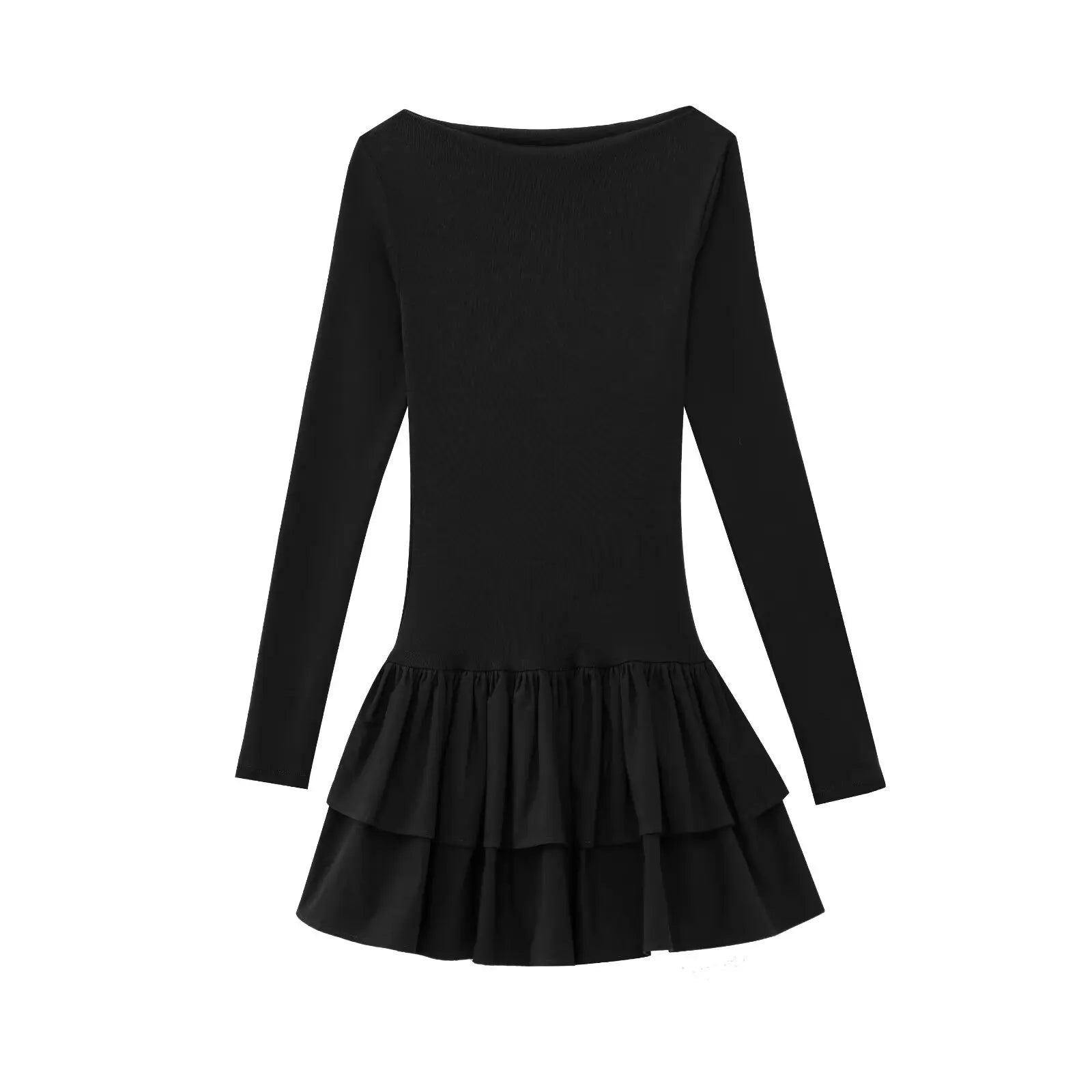 TRAFZA Women Elegant Long Sleeve Dress