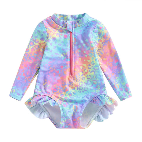 Tregren Toddler Girls Fish Scale Print Swimsuit