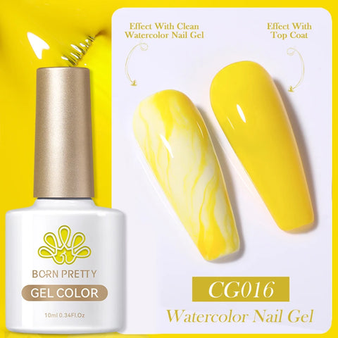 BORN PRETTY 10ml Clear Blooms Gel Polish for Marble Nail Art