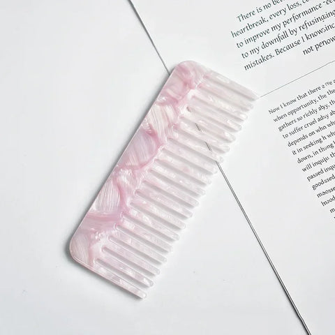 Colorful Wide Teeth Acetate Hair Combs - Anti-static Massage Hair Brush for Salon & Travel