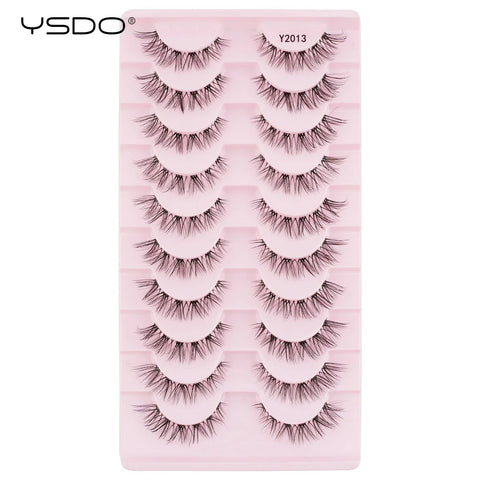 YSDO Natural Mink Eyelashes - 3/6/10 Pairs Wispy Faux 3D Lashes