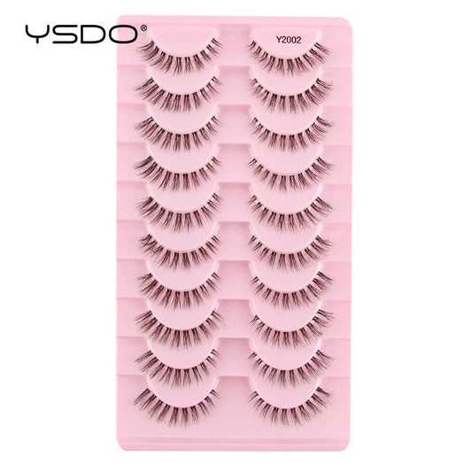 YSDO Natural Mink Eyelashes - 3/6/10 Pairs Wispy Faux 3D Lashes