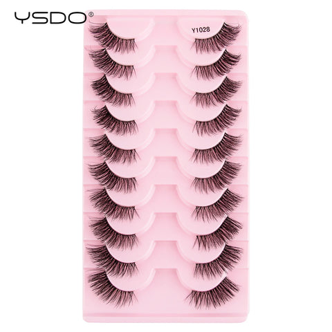 YSDO Half Lashes - 5/7/10 Pairs of Soft Natural Cat Eye Lashes