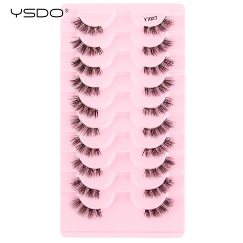 YSDO Half Lashes - 5/7/10 Pairs of Soft Natural Cat Eye Lashes