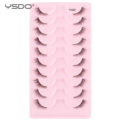YSDO Natural Mink Eyelashes - 3/6/10 Pairs Wispy Faux 3D Lashes