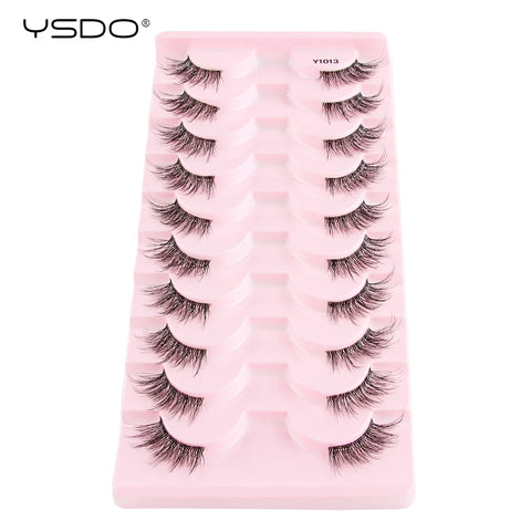 YSDO Half Lashes - 5/7/10 Pairs of Soft Natural Cat Eye Lashes