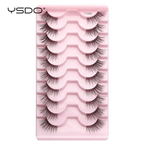 Half Eyelashes - Natural Faux Mink Cat Eye Lashes