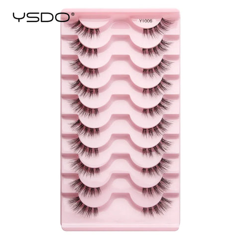 Half Eyelashes - Natural Faux Mink Cat Eye Lashes