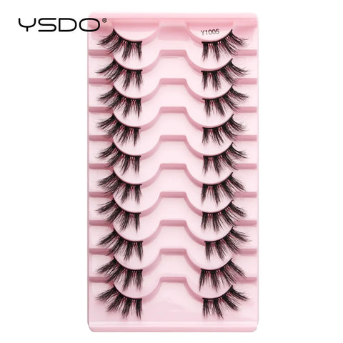 Half Eyelashes - Natural Faux Mink Cat Eye Lashes