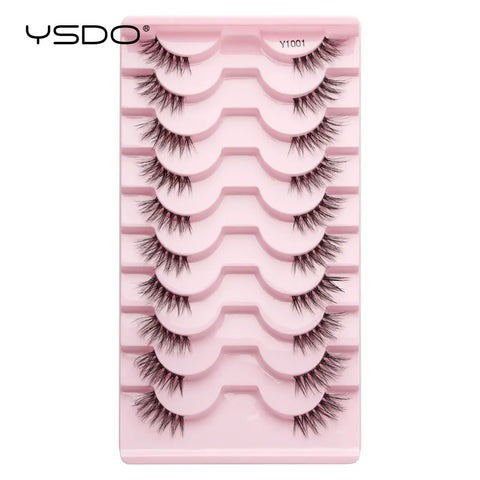 Half Eyelashes - Natural Faux Mink Cat Eye Lashes