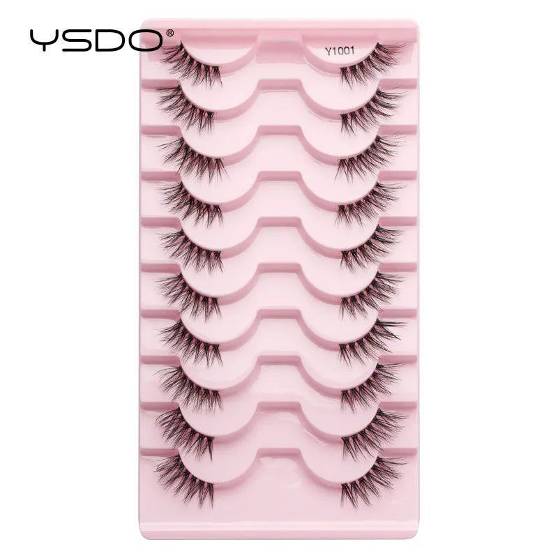 YSDO Half Lashes - 5/7/10 Pairs of Soft Natural Cat Eye Lashes
