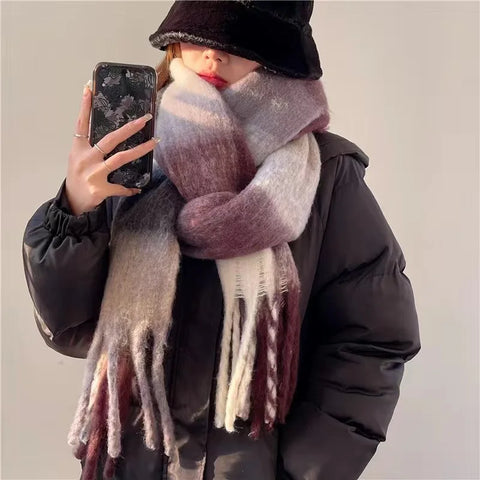 2025 Winter Thick Warm Cashmere Scarf for Women