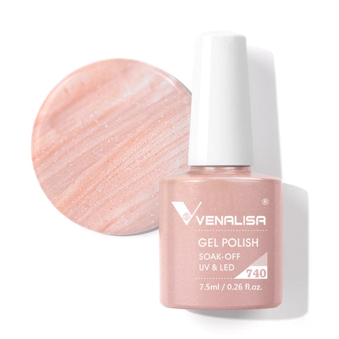 Venalisa HEMA GRATIS Nagelgellak Glitter - French Nail Jelly Pink Nude Collectie