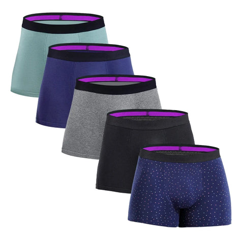 5-delige set luxe katoenen boxershorts voor heren
