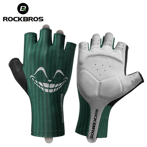 ROCKBROS Zomer Fietshandschoenen met Halve Vingers - Schokbestendige, Antislip, Ademende Vingerloze Fiets Handschoenen