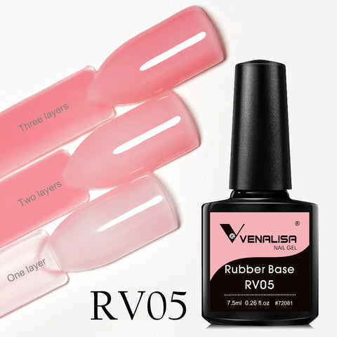 Venalisa Rubber Base Jelly Pink Color Gel Nagellak VIP4