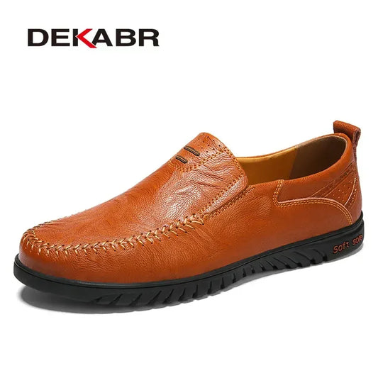 DEKABR Echtes Leder Männer Casual Schuhe Loafers