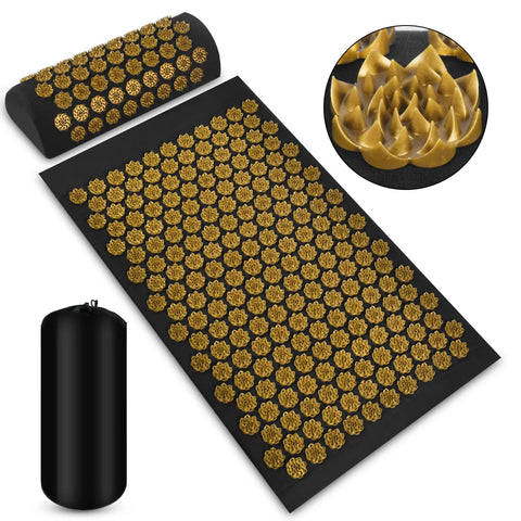 Pranamat Eco Lotus Spike Mat – Acupuncture Massage Cushion for Neck, Foot, and Back Yoga