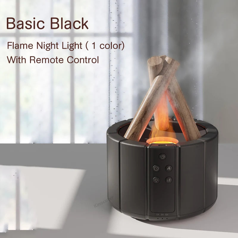 KINSCOTER 280ml Campfire Simulated Flame Aroma Diffuser - Enhance Your Space