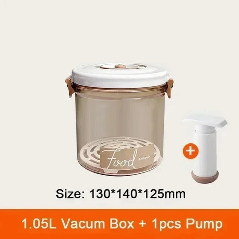 Vacuüm voedselbewaardoos met vacuümpomp - grote vershoudcontainer