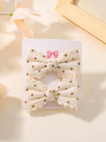 2 stuks/set bloemenprint kinderhaarspeldjes met strikken voor babymeisjes - handgemaakte katoenen haarspeldjes 