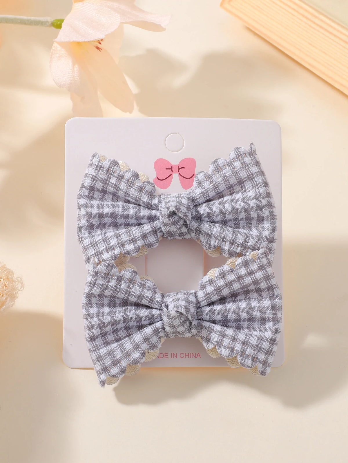 2 stuks/set bloemenprint kinderhaarspeldjes met strikken voor babymeisjes - handgemaakte katoenen haarspeldjes 