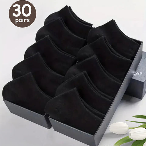 Breathable Deodorant Men's Low Cut Ankle Socks - 10/20/30/40/50 Pairs