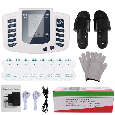 Full Body TENS Muscle Electro Stimulator EMS Acupuncture Therapy Massage with 16 Pads - Complete Physiotherapy System