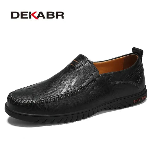 DEKABR Echtes Leder Männer Casual Schuhe Loafers