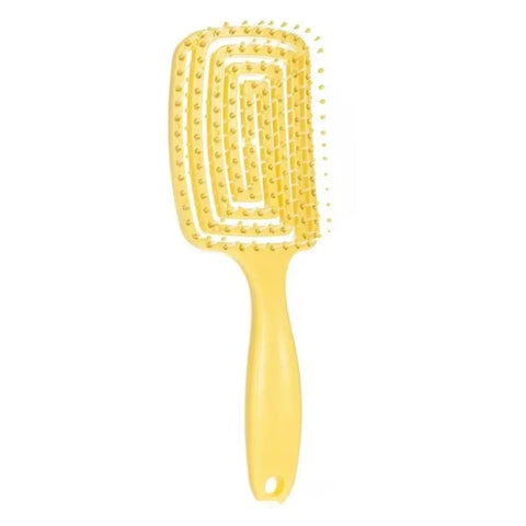 1Pcs Elastic Massage Comb - Hollow Out Hair Brush for Scalp Massage & Quick Detangling