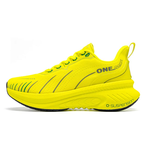 ONEMIX Women's Black Breathable Running Sneakers - Stylish Pink Fashion Sports Shoes with Free Shipping