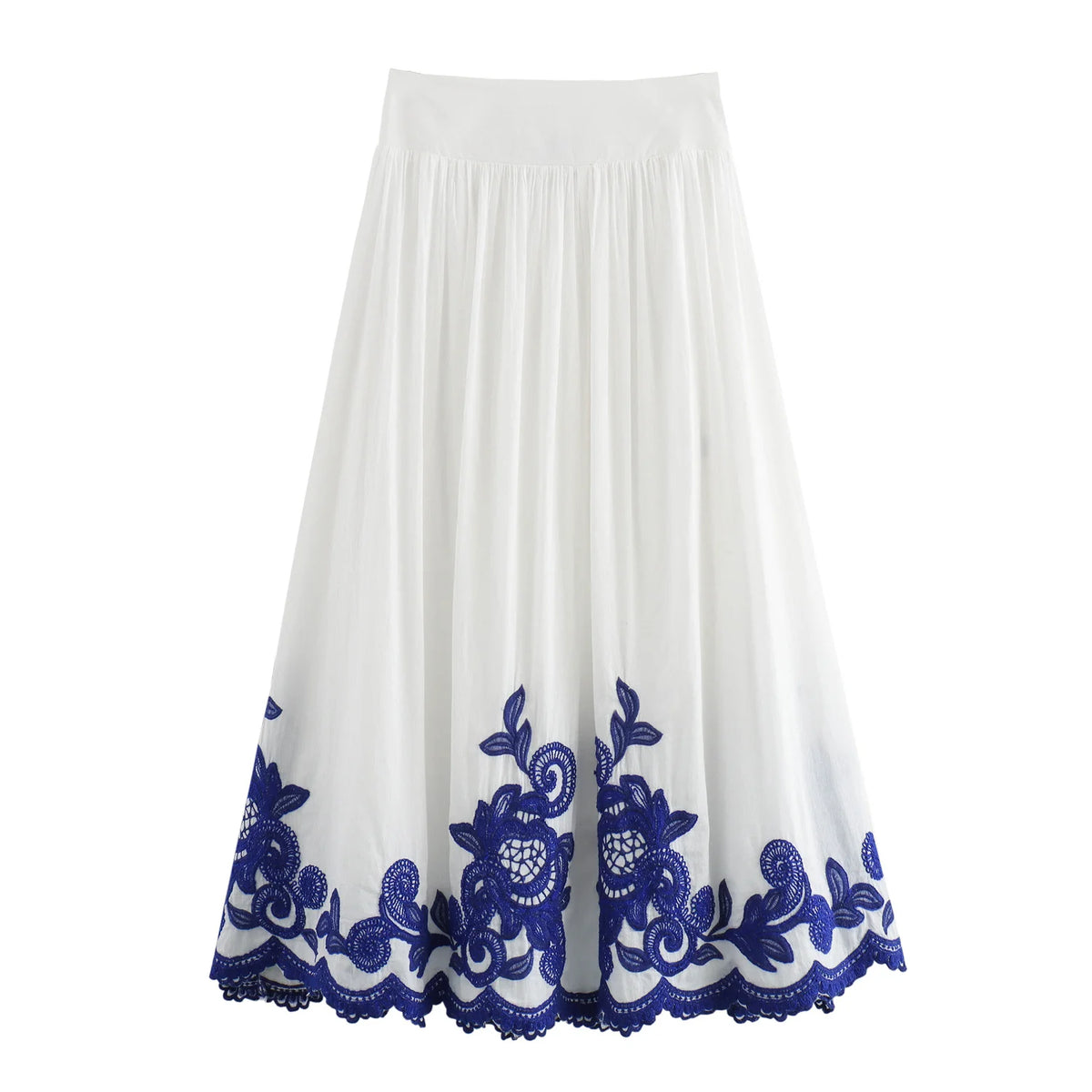 DEEABAE Blue Flower Porcelain Print Fashion Set