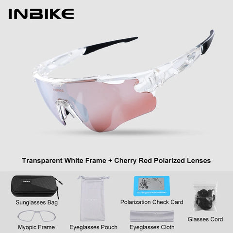 INBIKE Polarized Cycling Glasses with UV400 Protection for Outdoor Sports