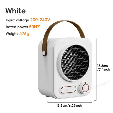 KINSCOTER Portable Electric Heater for Indoor Use, 1000W Space Heater, Fast Heating Fan for Home and Office